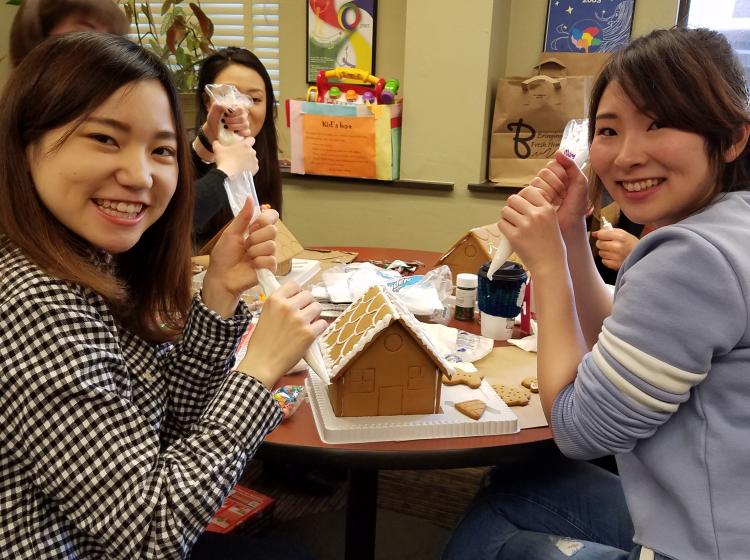 Making gingerbread houses