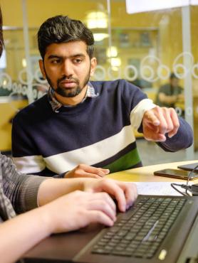 Students working on homework