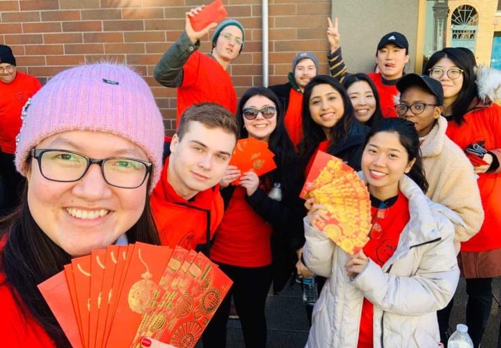 Photo showing ICSP members at a Lunar New Year event in 2020