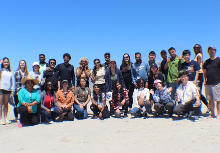 Mentor Cohort at the beach during the mentor retreat.