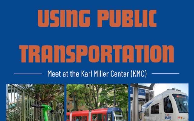 Flier for using public transportation event.