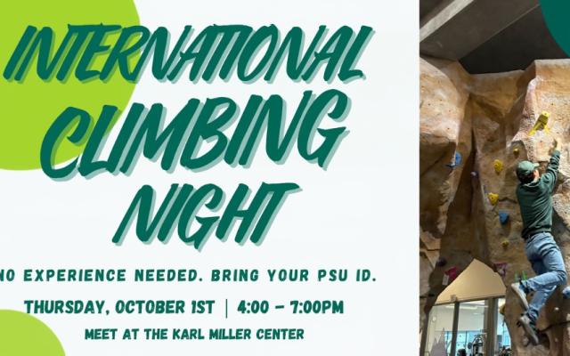 Flier for International Climbing Night