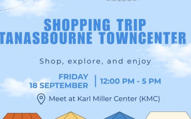 Flier for the shopping trip to the Tanasborne Towncenter