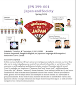 JPN 399: Japan and Society Flyer Thumbnail