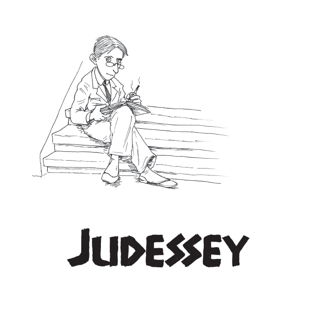 Judessy - author sitting on the steps