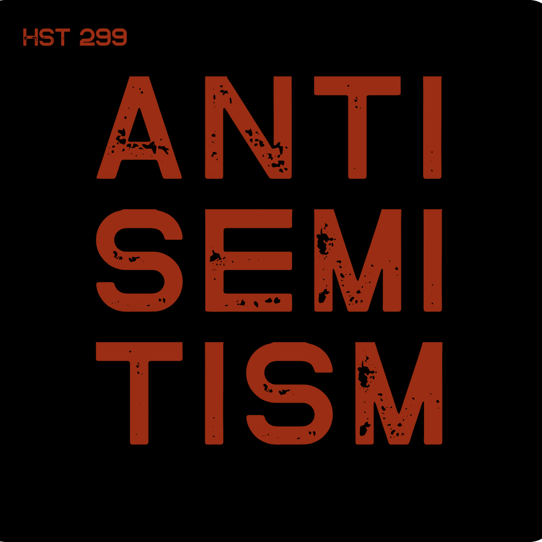Antisemitism as a 3 line stamp in red