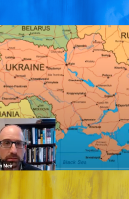 Prof. Meir and map of Ukraine