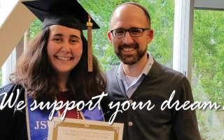graduate with professor