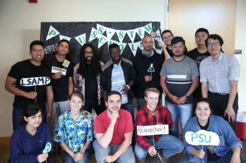 Group of S-STEM students posing for photo