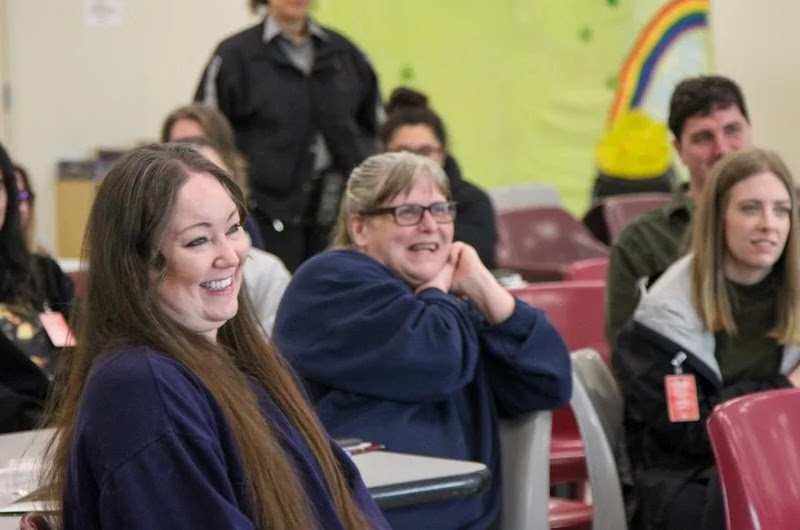 Students in class in a prison