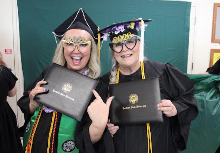 PSU graduates at Coffee Creek