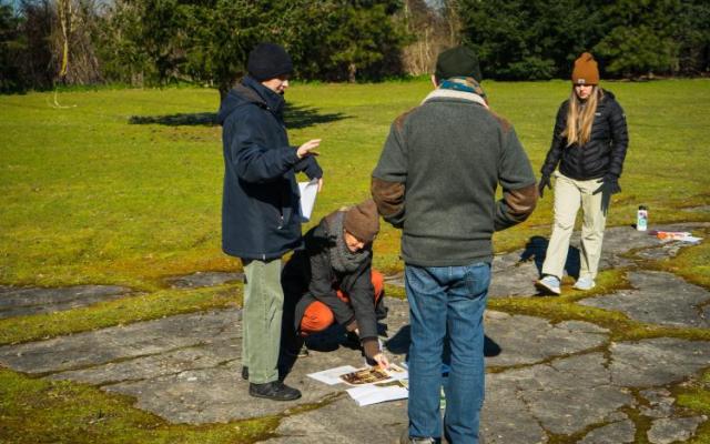 Students examine former site of Vanport Theater