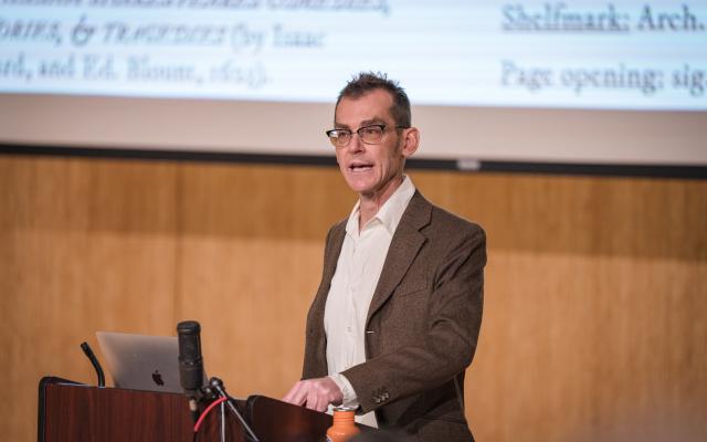 Professor giving keynote lecture