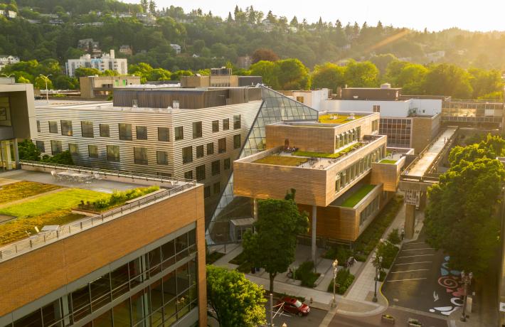 Aerial view of campus