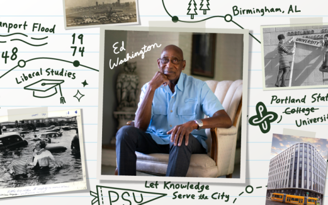 Ed Washington illustrated timeline of PSU Career