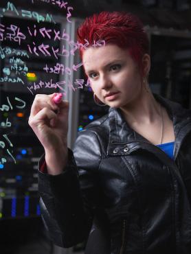 Student performing calculations