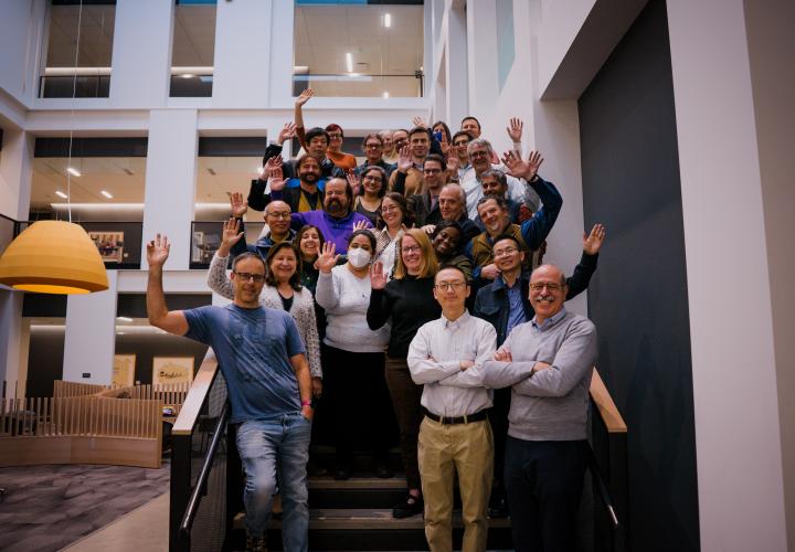 faculty waving