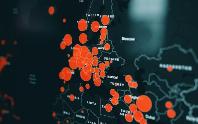 map of the world highlighting statistical hot spots
