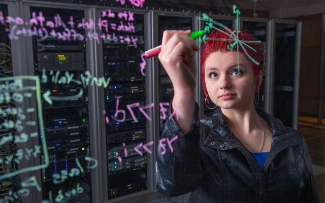 PSU Data Science student working on a project