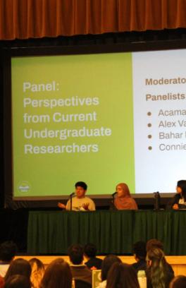 Acamaro Cutcher participating on an undergraduate panel 