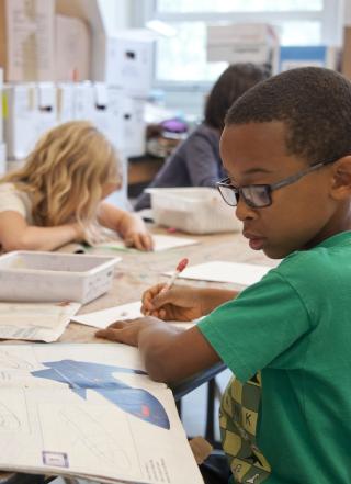 Boy in classroom