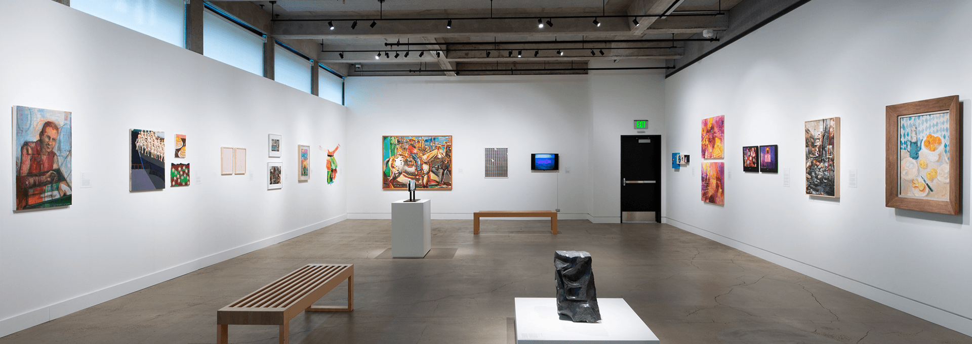Installation view of Art for All at the Jordan Schnitzer Museum of Art
