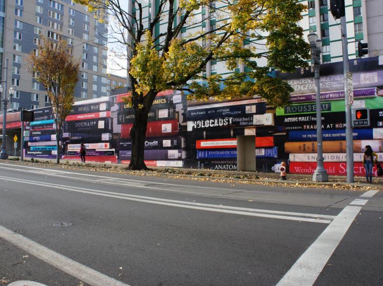 View of the mural as seen from across the street.