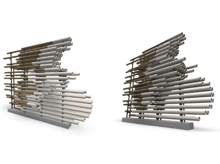 Two digital mockups of the design, situated against a white background