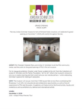 Grand Opening of the Jordan Schnitzer Museum of Art at PSU