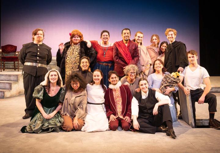 Group photo of PSU Theater Program's "Measure for Measure" cast.