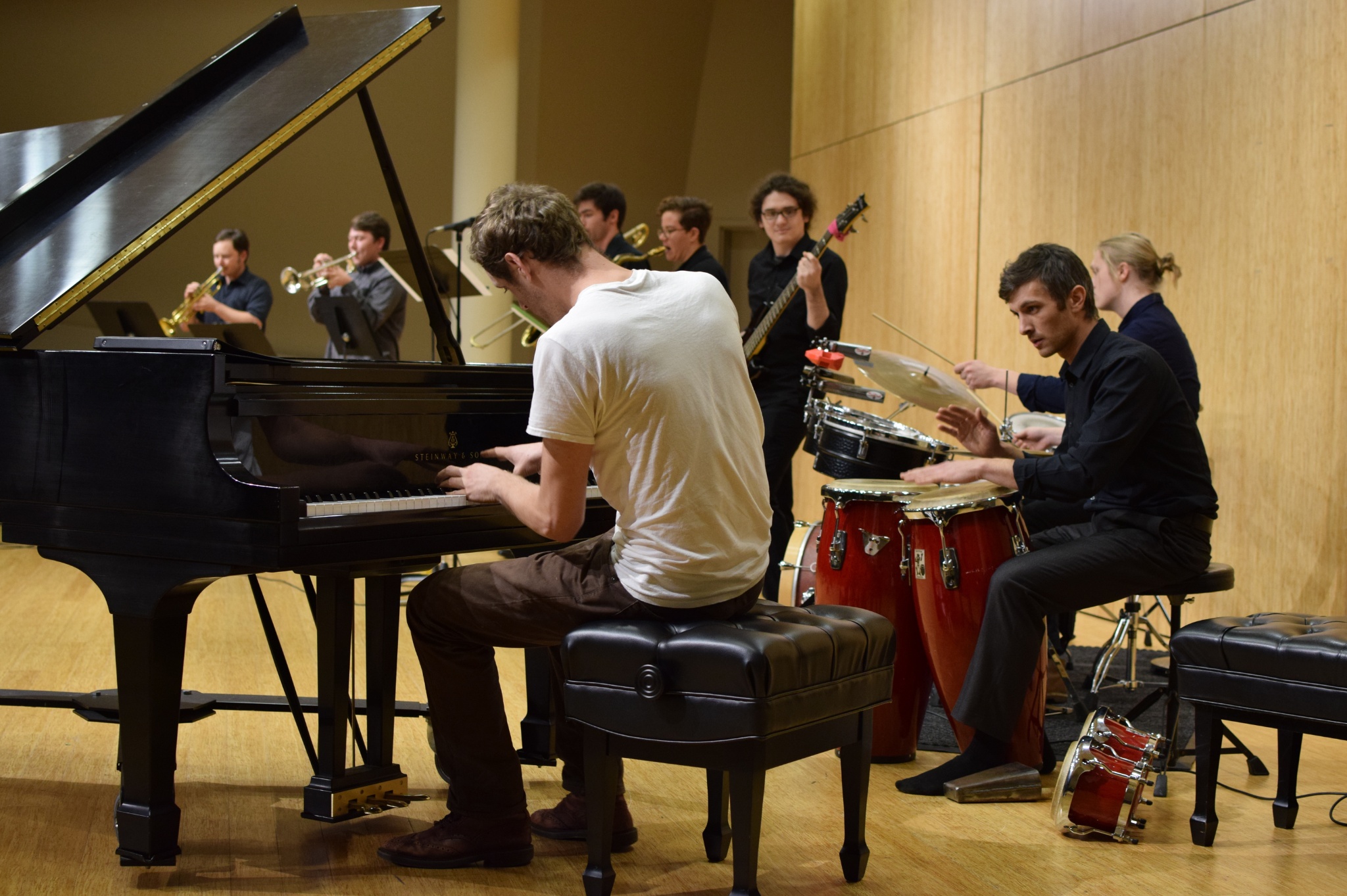 A PSU Jazz Combo performing in Lincoln Recital Hall.