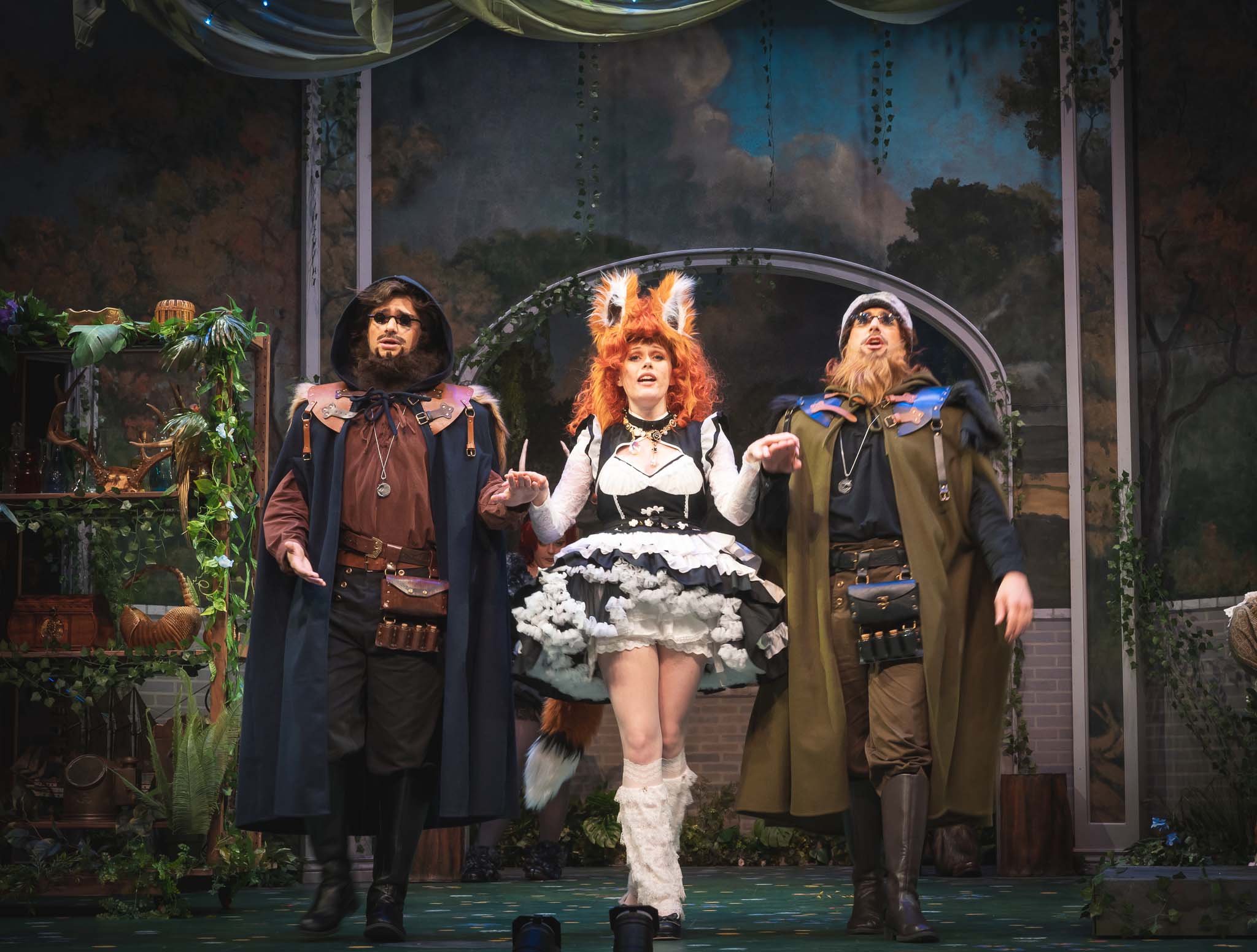 PSU Opera students in costume performing Così fan tutte.