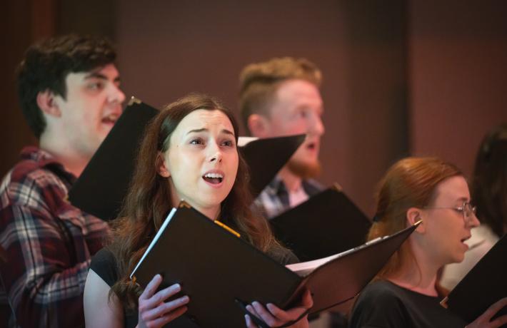 PSU Choir singing