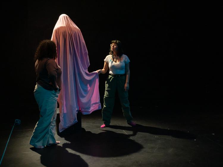 Theater students in "y/ours..."