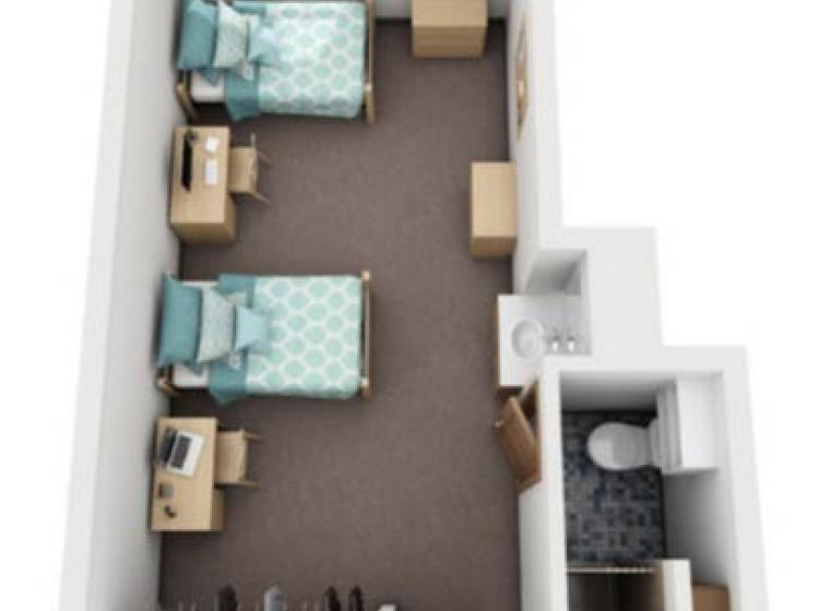 Inside view of Ondine residence hall.