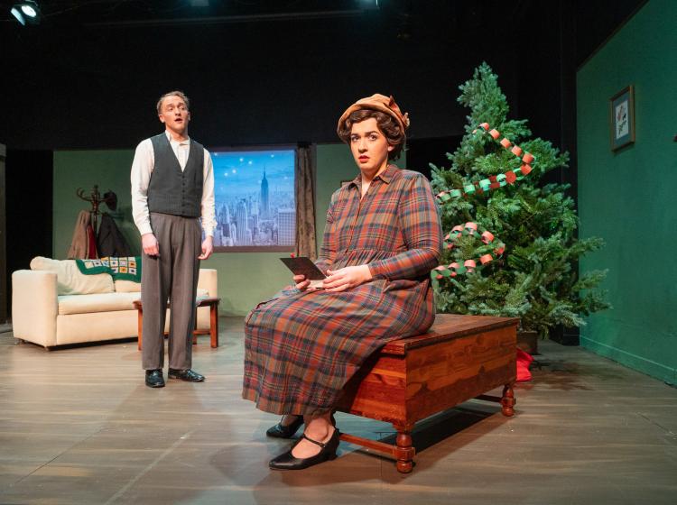 Jim sings to Della in PSU Opera's "Gift of the Magi"