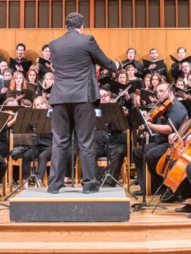 The PSU Orchestra and choirs in performance