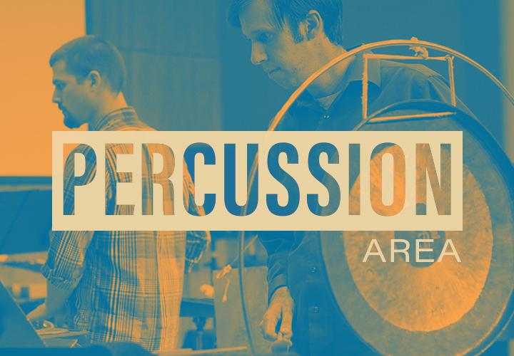 Percussion students in performance
