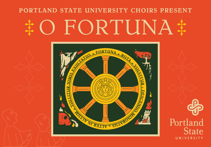 Wheel of fortune graphic O Fortuna