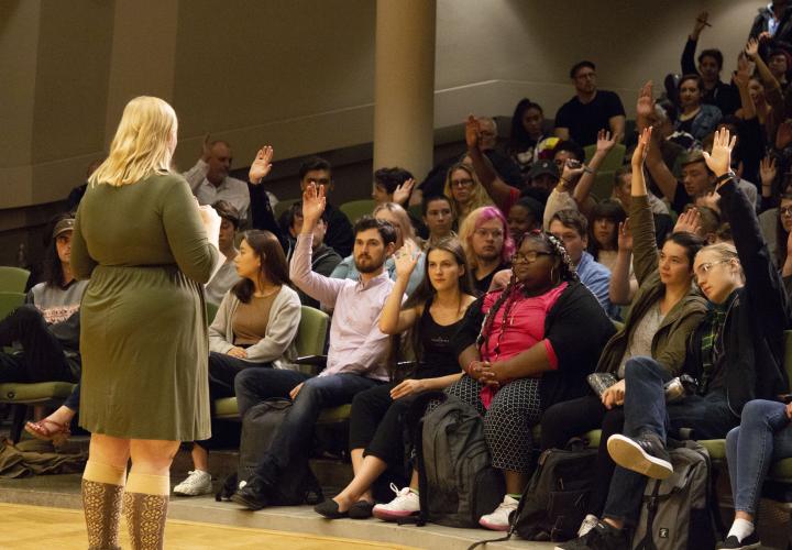 Lincoln Recital Hall student audience