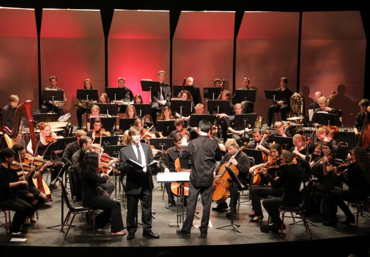 Orchestra performing.