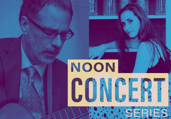 Noon Concert images of Christopher Woitach and Sherry Alves.