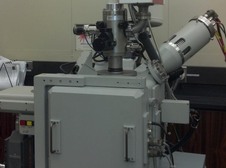 FEI 611 FIB utilized for teaching students the use of a FIB and Secondary Ion Imaging to make 2D images of isotopic mapping