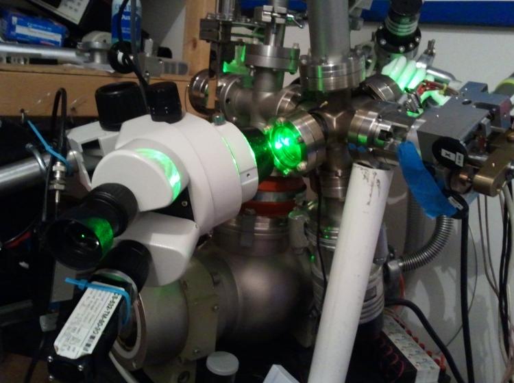 Test of laser sample heating