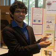 Arnab Das at a poster presentation