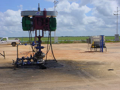 Field equipment setup for oil