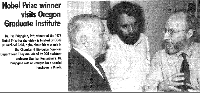 Dr. Rananavare with Nobel prize recipient Prof. Ilya Prigogine