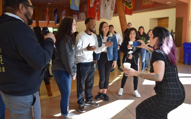 Students gather for orientation