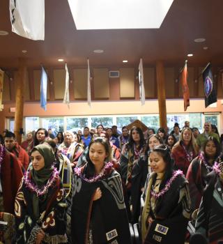 Students attending honor day