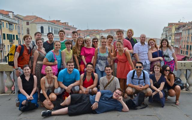 Group of PSU students studying abroad in Italy